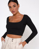 Image de Maby Crop Top Rib Black