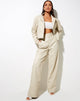 Image de Yeria Pantalon large en PU Ecru