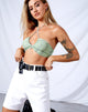 Image de Malta Crop Top in Lime Croc