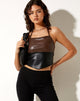 Image de Manipa Crop Top en PU Bitter Chocolate