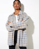 Image de Marcel Shirt in Small Check White Blue Tan