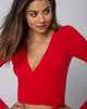 Image de Marche Wrap Top in Red