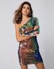 Image of Maria Bodycon Dress in Fishcale Sequin Pink Oil