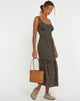 Image de Marisol Maxi Dress in Ditsy Floral Bronze