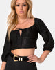 Image de Marla Top in Satin Cheetah Black