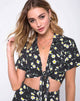 Image de Marleigh Crop Top in Polka Daisy Black