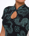 Fleur de dragon noir et menthe