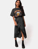 Image de Marni Midi Skirt in Satin Rose Black
