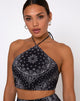 Image de Maudy Crop Top in Bandana Black Placement