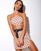 Image de la mini-jupe Sheny en New Polka Nude Black