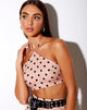 Image de Maudy Crop Top in New Polka Nude Black