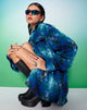 Image de MOTEL X OLIVIA NEILL Chemise Medita à carreaux bleu