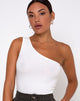 Image de Medi One Shoulder Top in Ivory