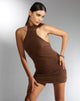 Image de MOTEL X IRIS Mini robe Mende en maille Marron