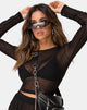 Image de Bonnie Crop Top in Black Net