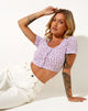 Image de Mieye Crop Top in Ditsy Rose Lilac