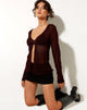 Image de Mila Cardi en tricot Chocolat amer