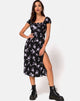 Image de Milla Midi Dress in White Rose Black