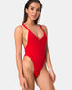 Image du maillot de bain Miro en côtes rouges