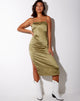 Image de Mirzani Midi Dress in Satin Olive
