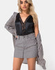 Image de la jupe Mini Broomy en Mini Pinstripe Noir et Nude