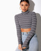 Image de Moeena Crop Top en noir, gris et blanc