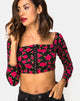 Image de Moluc Top in Red Bloom