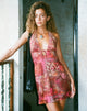 Image de Mini robe Momono en Paisley abstrait rouge