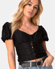 Image de Monda Top en satin Cheetah Black