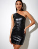 Image de Monic Mini Dress in Pu Black