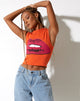 image de Monlo Crop Top en Aperol Spritz Orange Lips