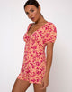 Image de Mora Playsuit in Dark Wild Flower Cantaloupe