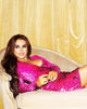 Image of Meli Plunge Dress in Fishcale Sequin Pink