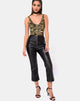 Image de la Pantalon Moto en Cuir Vegan Noir