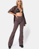 Image de Zolia Pantalon taille haute en lune chinoise