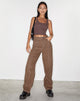 Image de Seam Parallel Jeans en brun riche