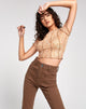 Image de Tinara Crop Top in Tan Mushroom