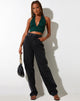 Image de Nanda Crop Top in Satin Cheetah Forest Green
