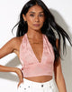 Image de Nanda Crop Top in Satin Rose Coral Blush