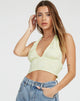 image de Nanda Crop Top in Satin Rose Pistachio
