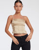 image de Nandina Top en Satin Olive Gold