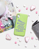 Image de l'étui pour téléphone portable en citron vert mat avec texte Instafeed X Top Girl