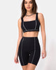Image de Neho Cycle Short in Black with Piping Line