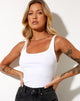 Image de Nilam Gilet Top en Rib White