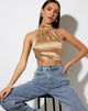 Image du top Noela en satin sable doré