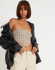 Image de Nolda Crop Top in Preppy Geo Brown