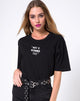 Image of Oversize Basic Tee in Not a Designer Black