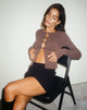 Image de Odara Long Sleeve Top in Bitter Chocolate