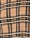 Tricot crème à carreaux noirs et blancs