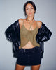 Image de Olgira Mesh Halterneck Vest Top in Khaki